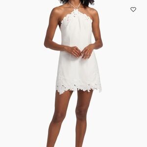 AMUR White Floral Lace Dress